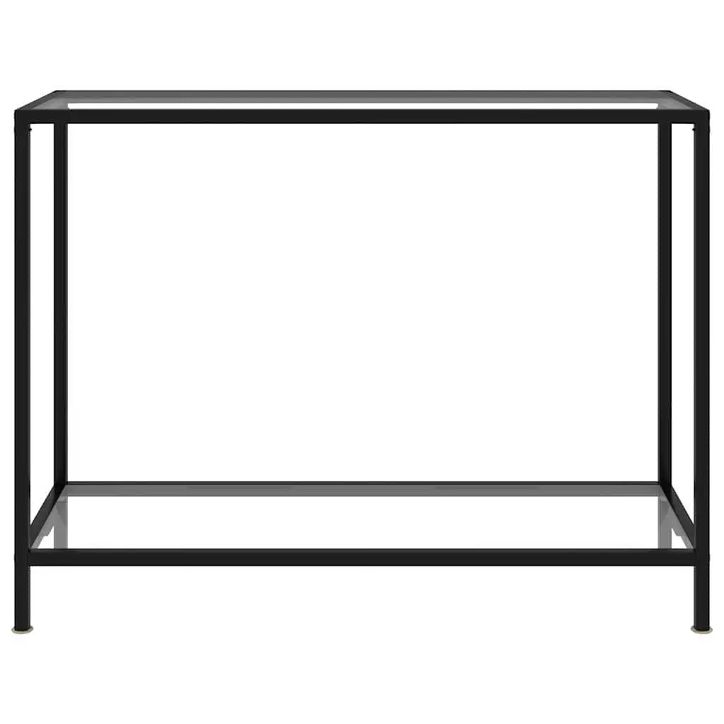 Tempered Glass Console Table for Living Room Storage