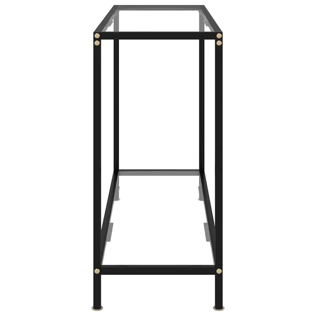 Tempered Glass Console Table for Living Room Storage