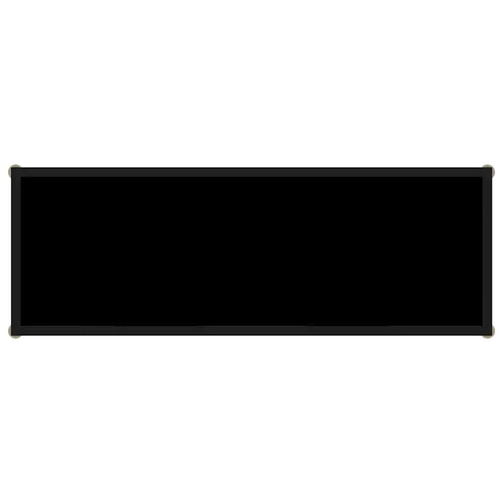 Console Table Black Tempered Glass 100 cm Powder-coated Steel Frame