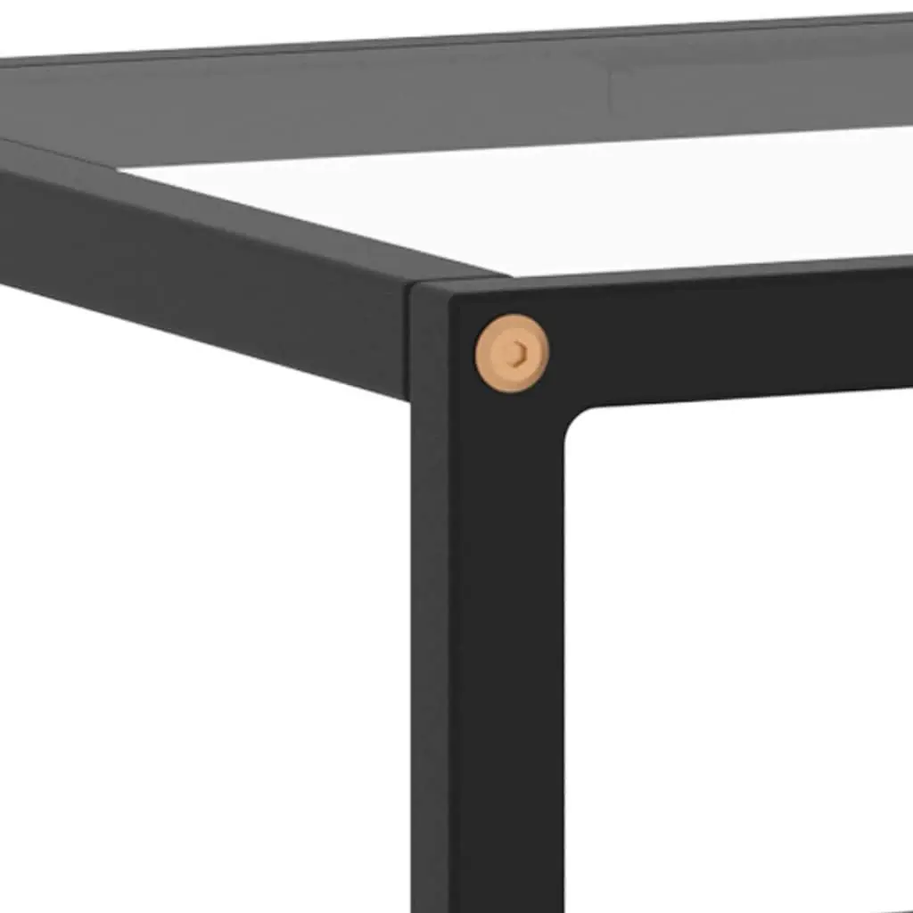 Black TV Cabinet with Glass Shelving