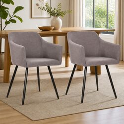Taupe Ergonomic Dining Chairs Set of 2 for Your Home