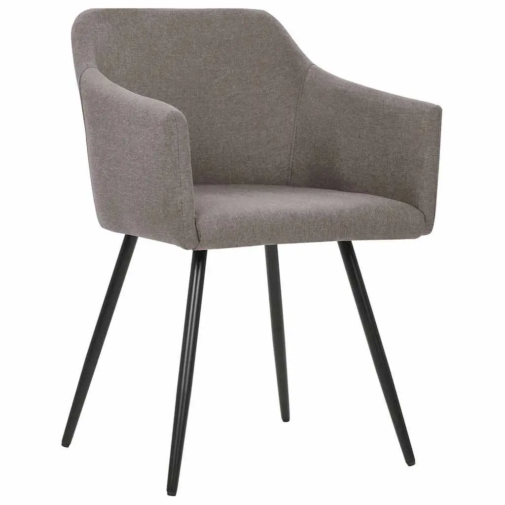 Dining Chairs Set of 2 Kitchen Furniture Taupe Padded Seat Ergonomic Design