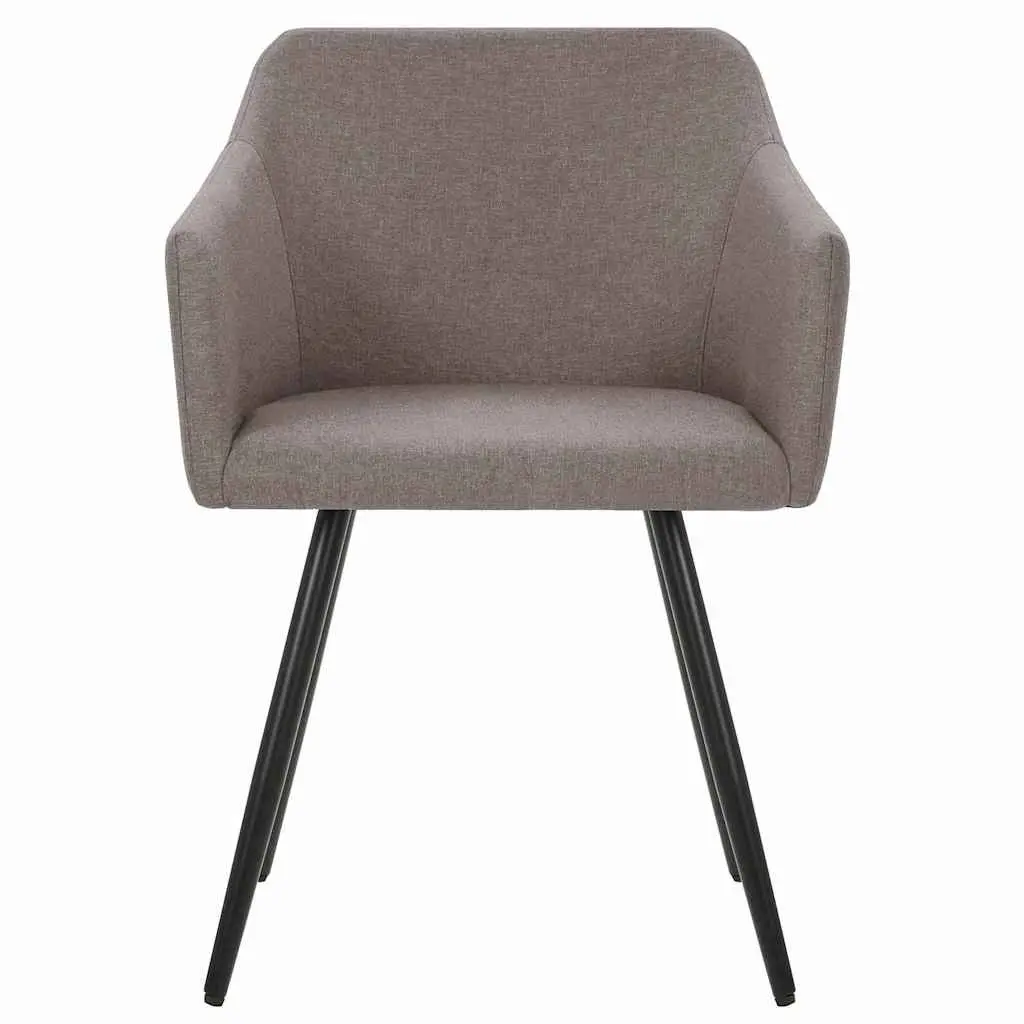 Dining Chairs Set of 2 Kitchen Furniture Taupe Padded Seat Ergonomic Design