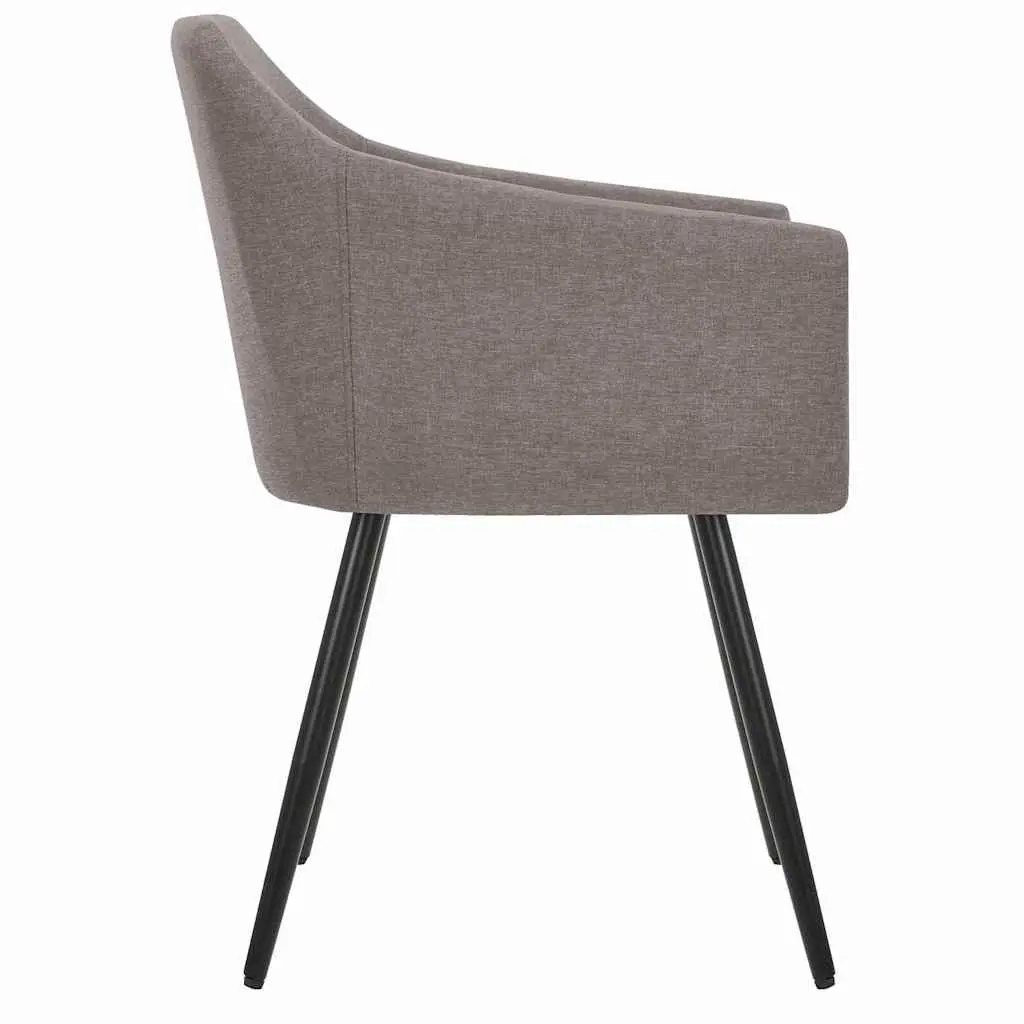 Dining Chairs Set of 2 Kitchen Furniture Taupe Padded Seat Ergonomic Design