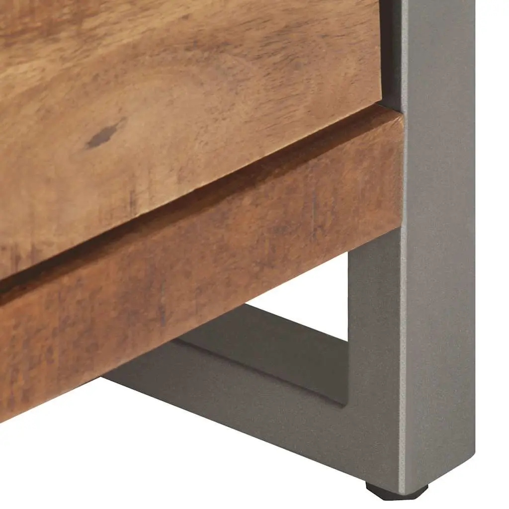 TV Cabinet Industrial Style 120x30x40 cm Rough Mango Wood
