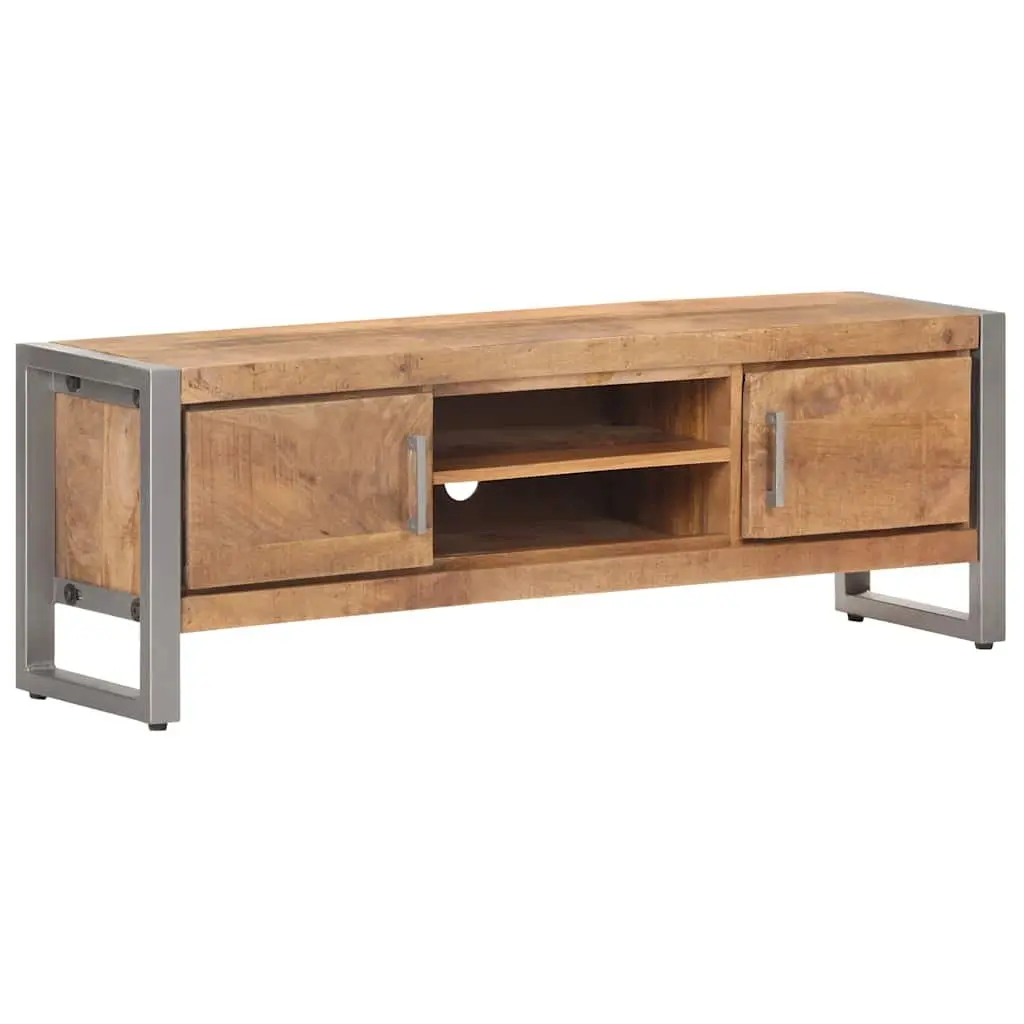 TV Cabinet Industrial Style 120x30x40 cm Rough Mango Wood
