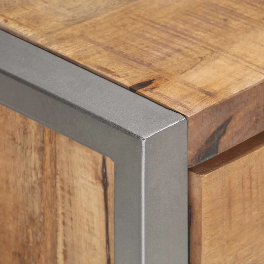 TV Cabinet Industrial Style 120x30x40 cm Rough Mango Wood