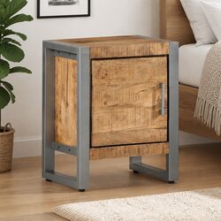 Rough Mango Wood Bedside Cabinet 40x30x50 cm