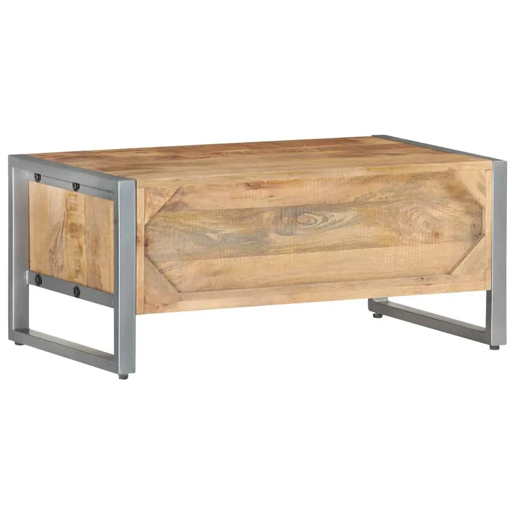 Industrial Style Coffee Table with Storage Doors 95x50x40 cm