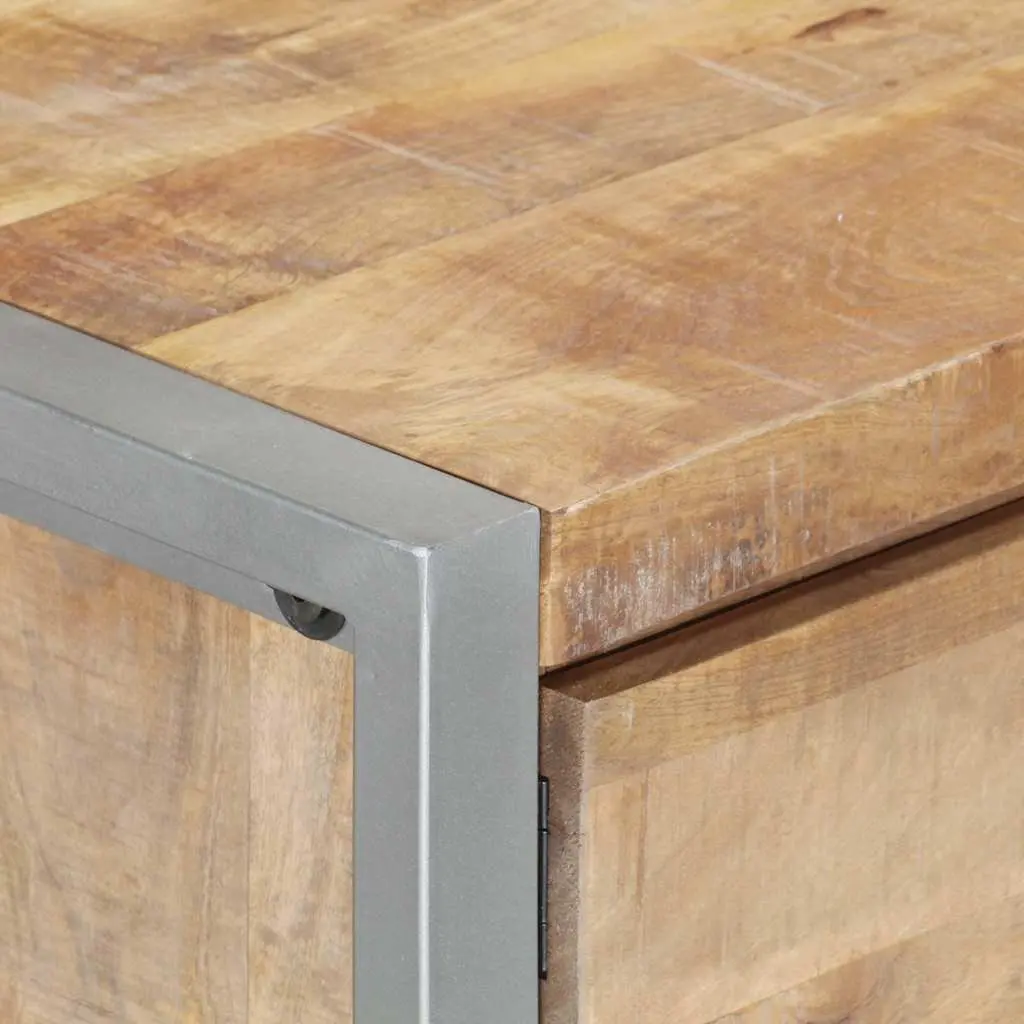 Industrial Style Coffee Table with Storage Doors 95x50x40 cm