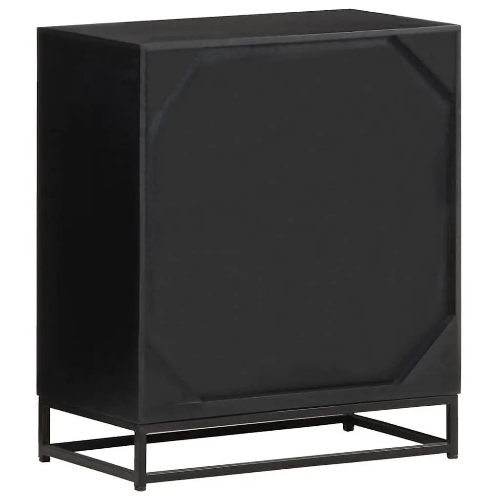 Solid Mango Wood Sideboard with Iron Base