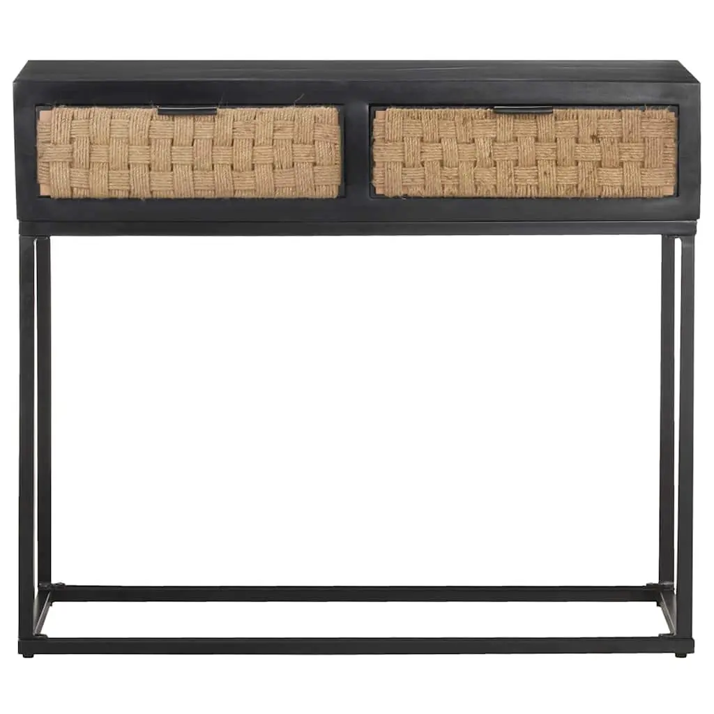Solid Mango Wood Console Table with Drawers