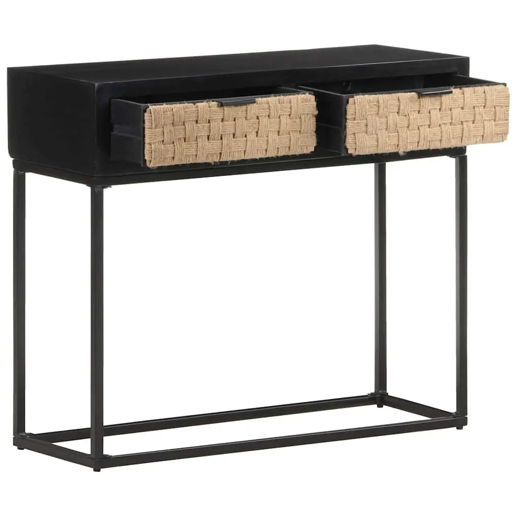 Solid Mango Wood Console Table with Drawers