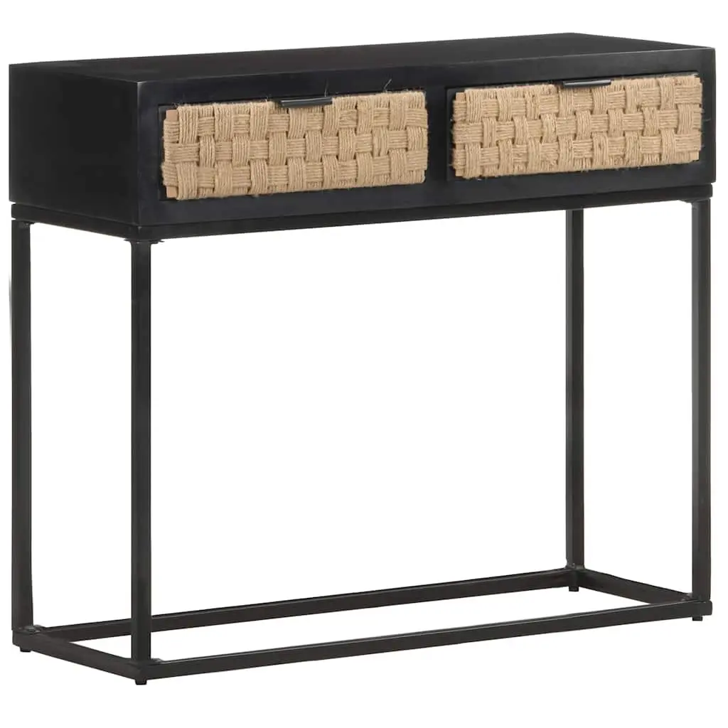 Solid Mango Wood Console Table with Drawers