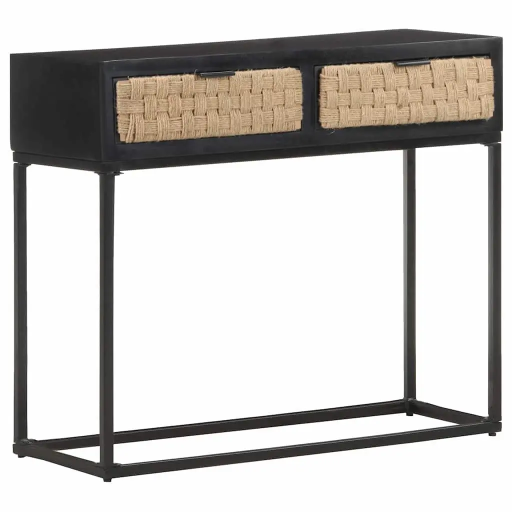 Solid Mango Wood Console Table with Drawers