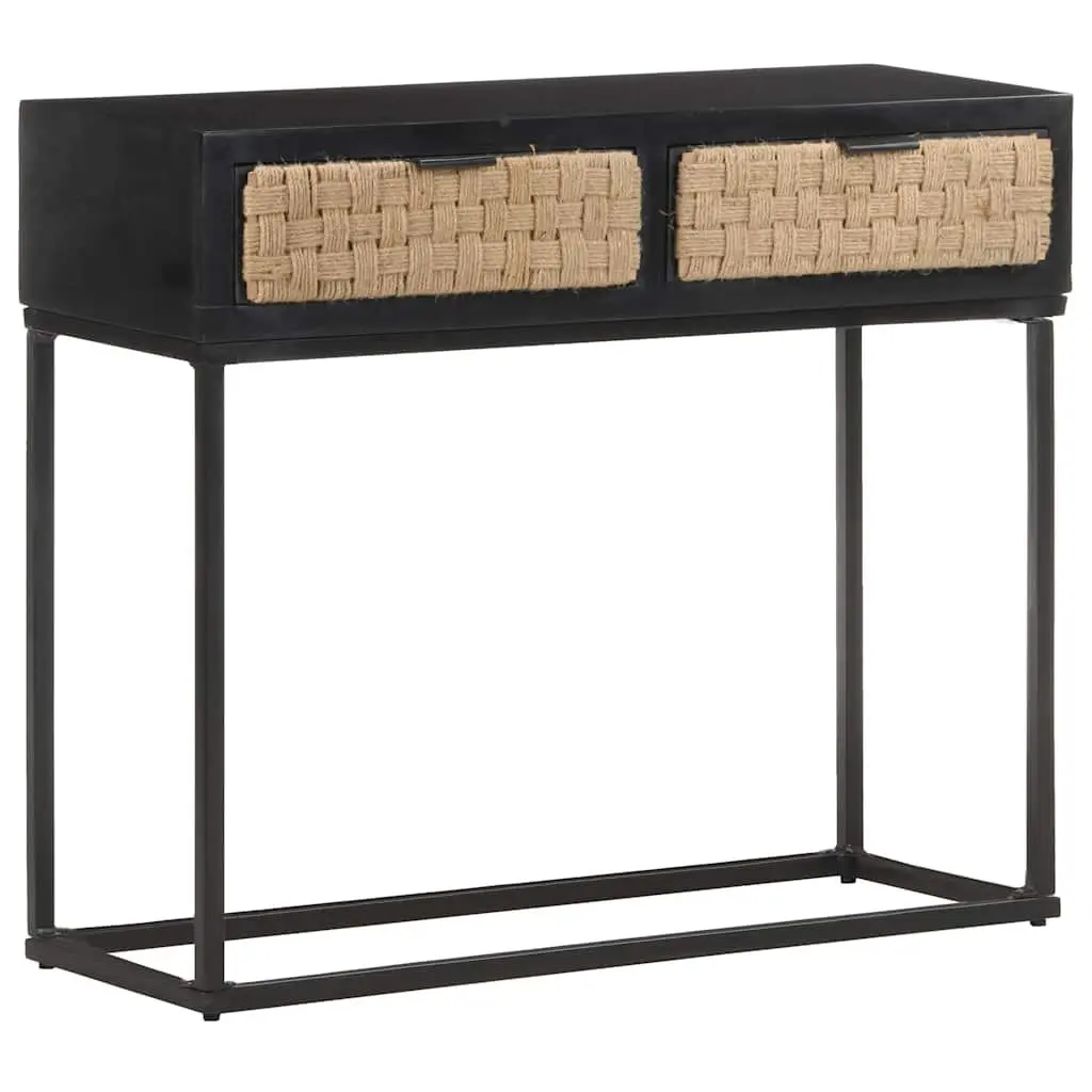 Solid Mango Wood Console Table with Drawers