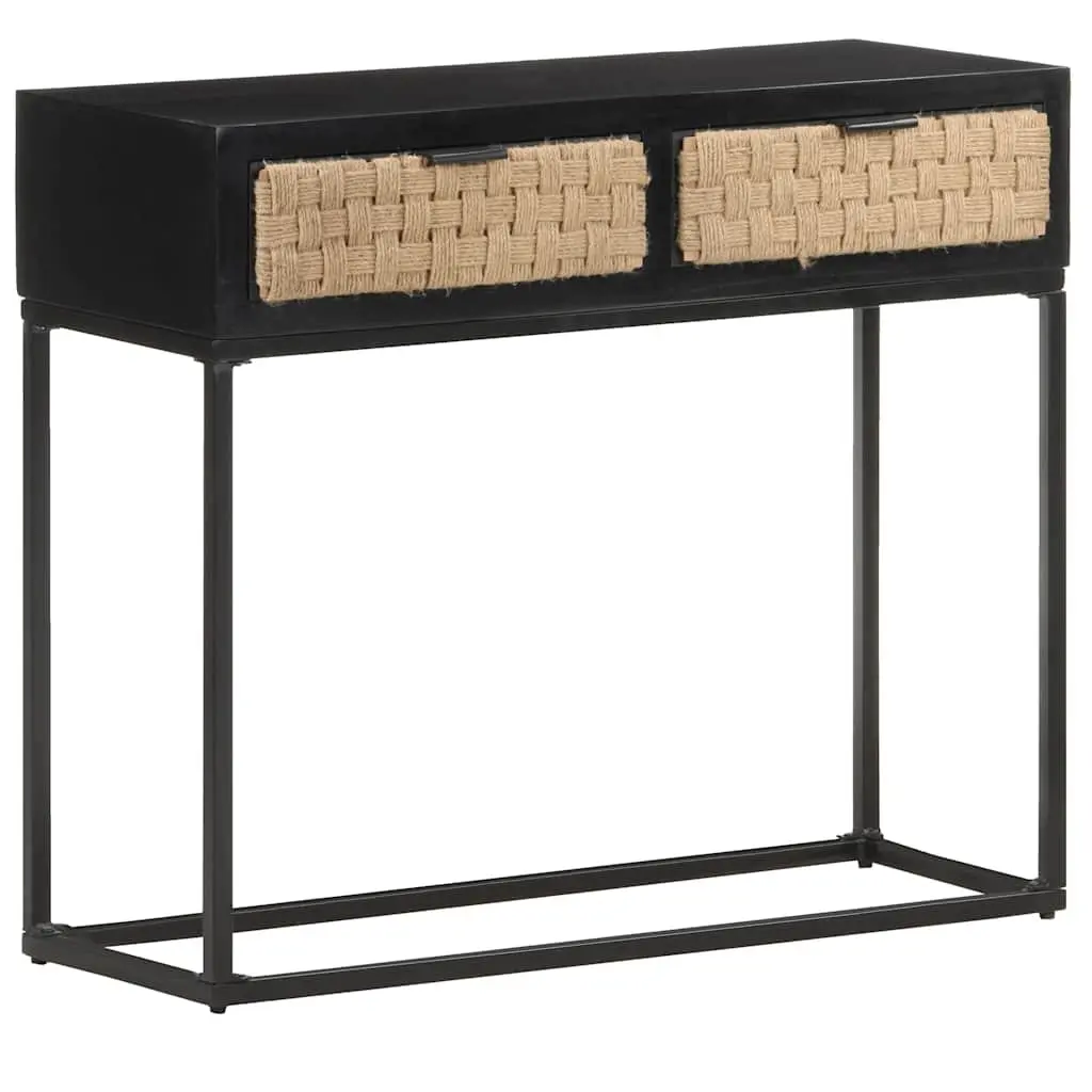 Solid Mango Wood Console Table with Drawers