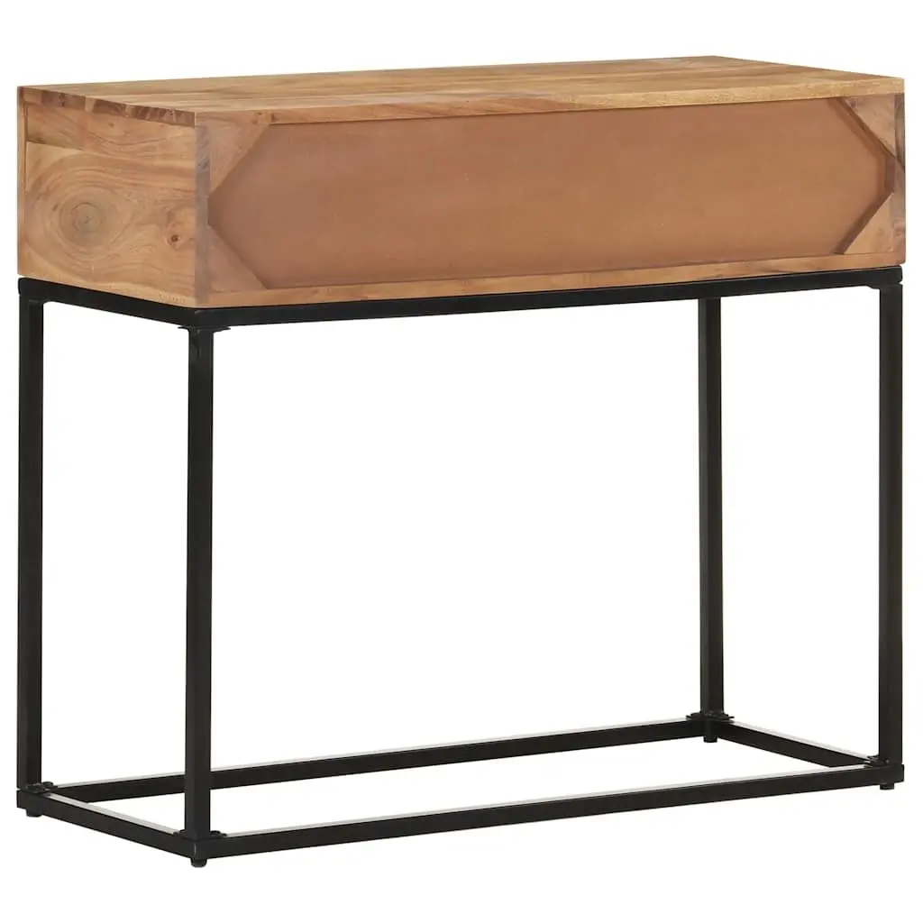 Solid Acacia Wood Console Table with Drawers 90x35x76 cm