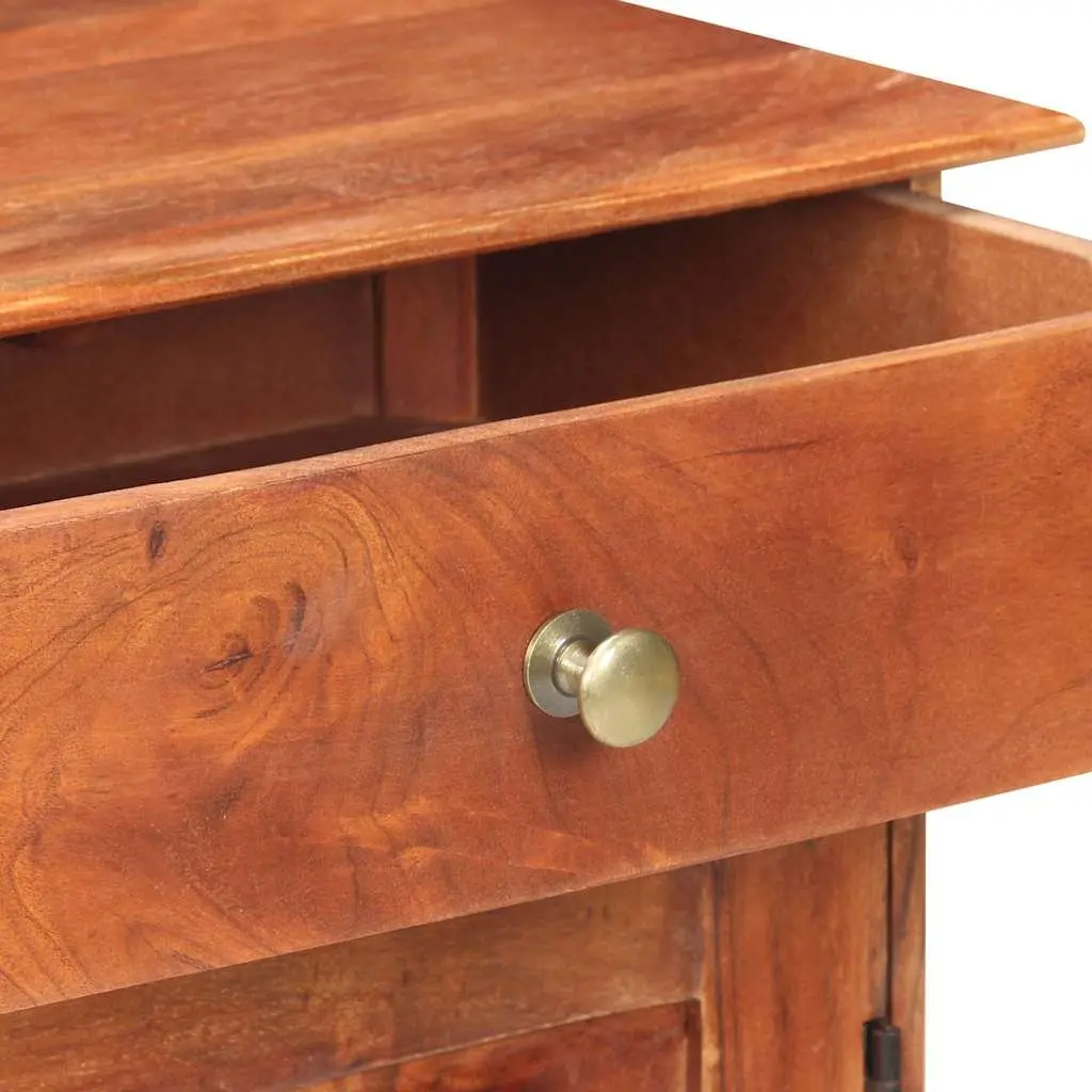 Solid Acacia Wood Sideboard Brown 135x35x75cm Storage Cabinet 2 Doors 3 Drawers