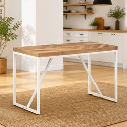 Solid Acacia Mango Wood Dining Table 120x60x76 cm