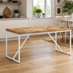 Handcrafted Acacia and Mango Wood Dining Table
