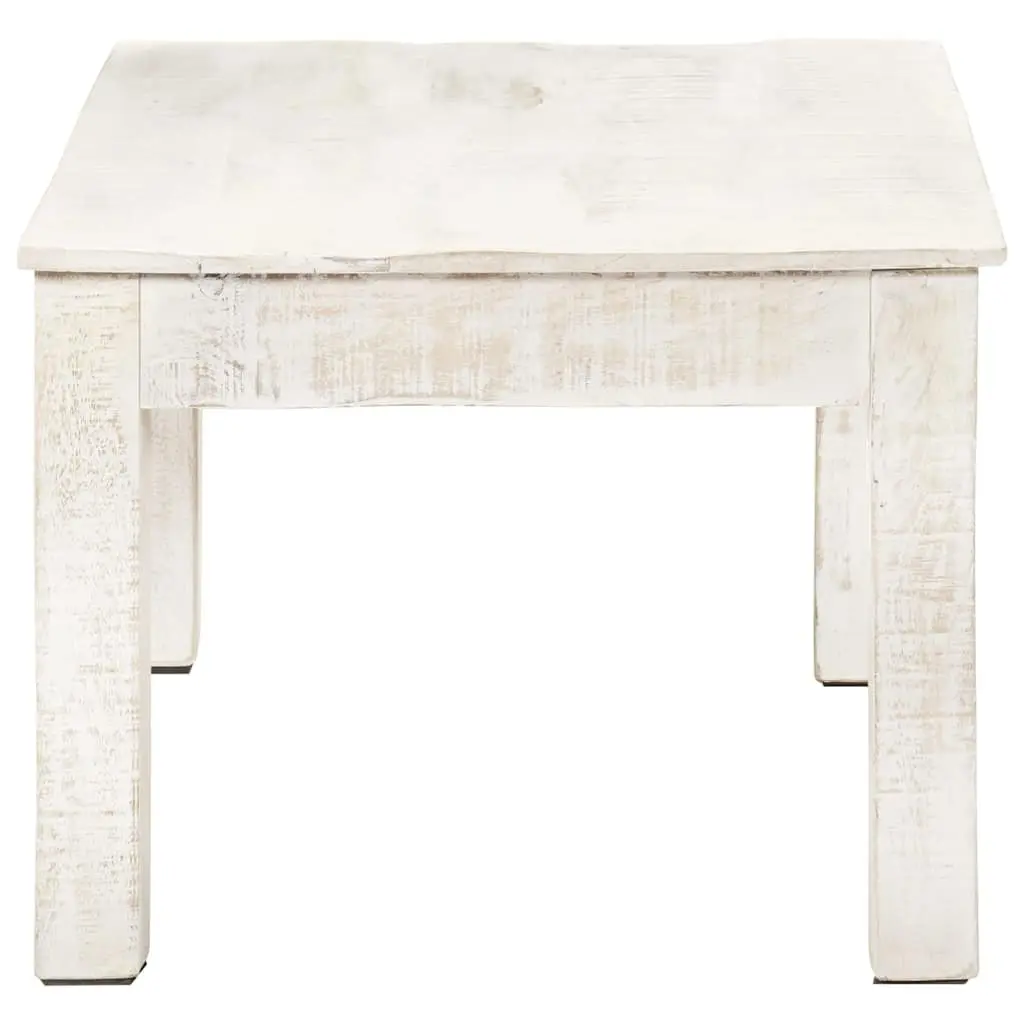 White Coffee Table 110x60x45 cm Solid Mango Wood