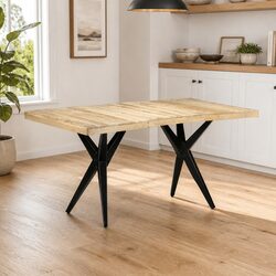 Warm Mango Wood Dining Table 160x80x76 cm