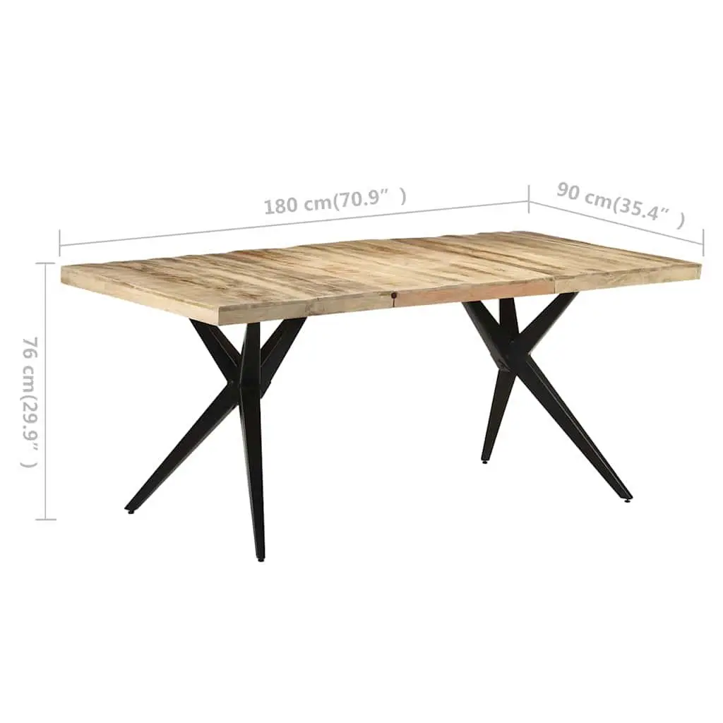 Dining Table Brown 180x90x76 cm Mango Wood