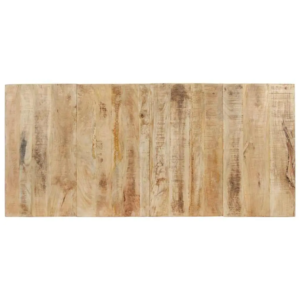 Dining Table Rough Mango Wood with Steel Frame 200x90x76cm for Kitchen and Dining Room