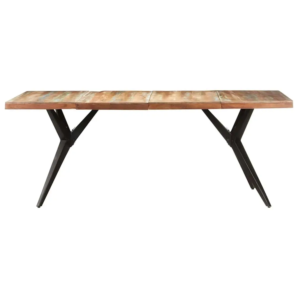 Dining Table White 200x90x76cm Solid Reclaimed Wood
