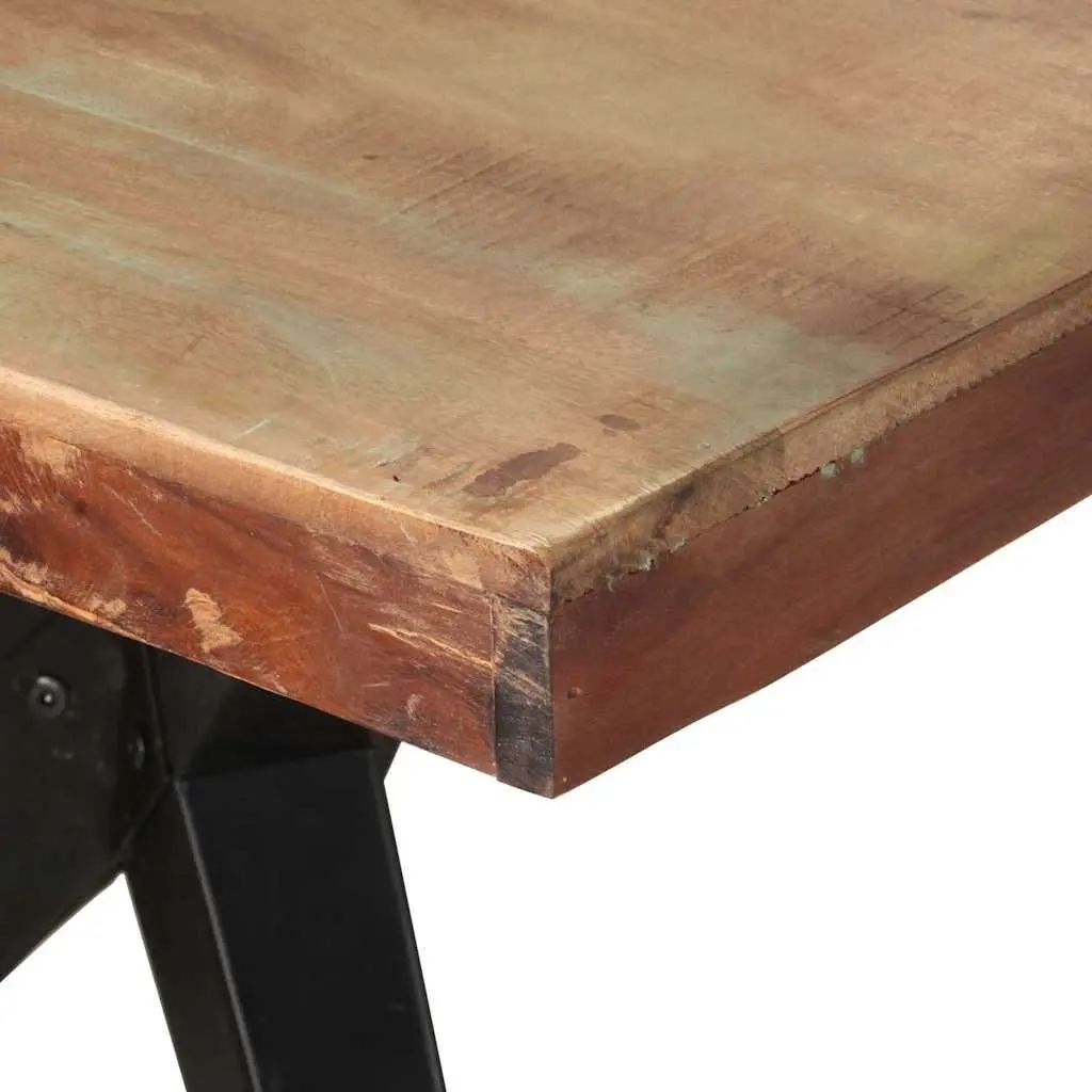 Dining Table White 200x90x76cm Solid Reclaimed Wood