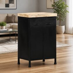 Rustic Brown Sideboard with Doors 47x35x76 cm