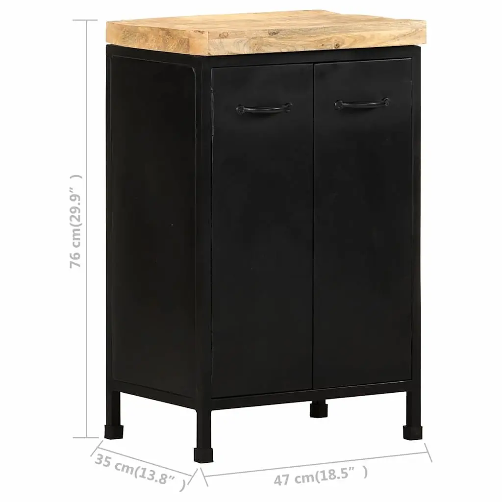 Rustic Brown Sideboard with Doors 47x35x76 cm