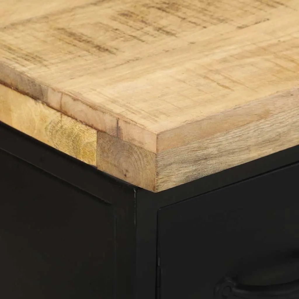 Rustic Brown Sideboard with Doors 47x35x76 cm