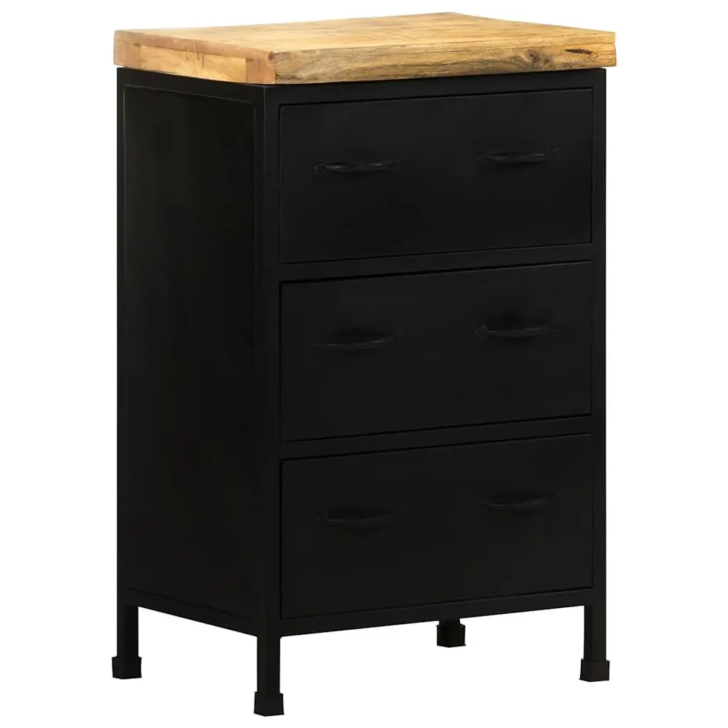 Rustic Brown Sideboard 47x35x76 cm with 3 Drawers