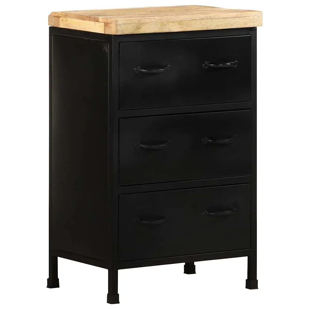 Rustic Brown Sideboard 47x35x76 cm with 3 Drawers
