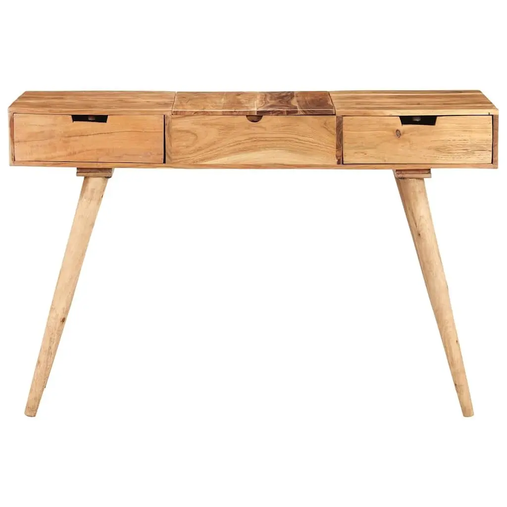 Solid Wood Bedroom Vanity with Mirror and Storage Drawers
