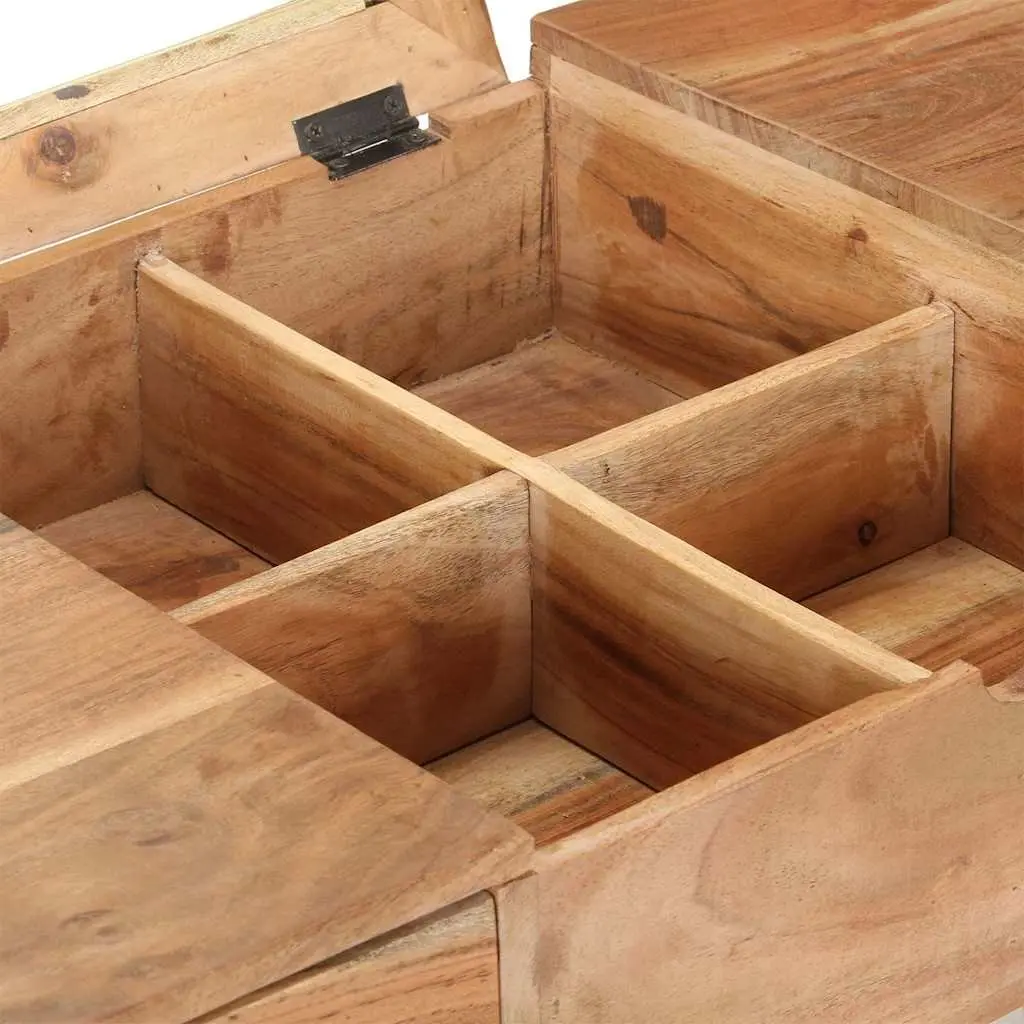 Solid Wood Bedroom Vanity with Mirror and Storage Drawers