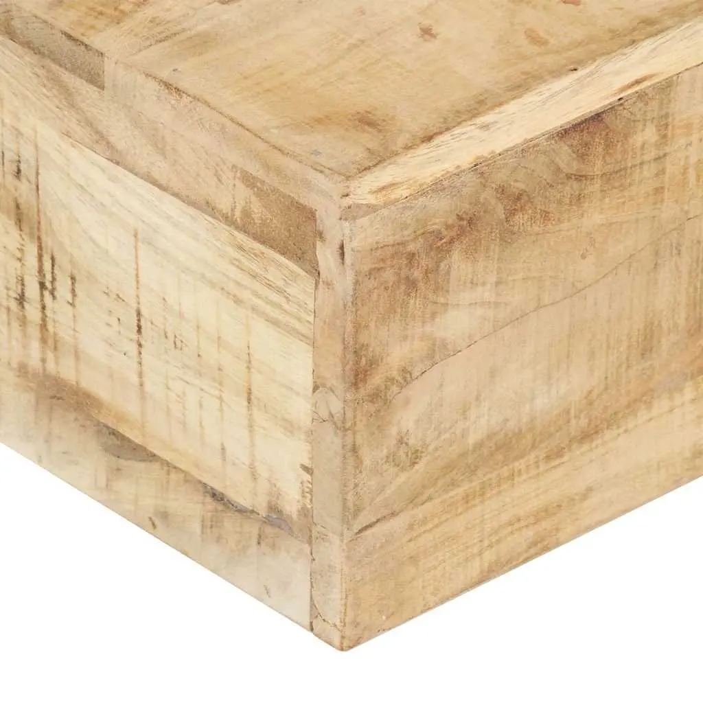 Solid Mango Wood Coffee Table 80x80x28 cm in Brown