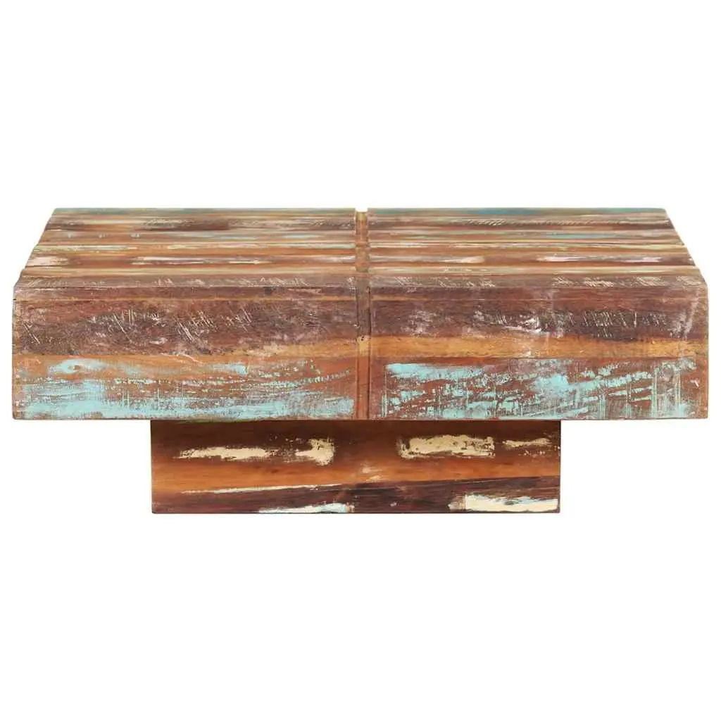 Solid Reclaimed Wood Coffee Table 80x80x28 cm in Brown