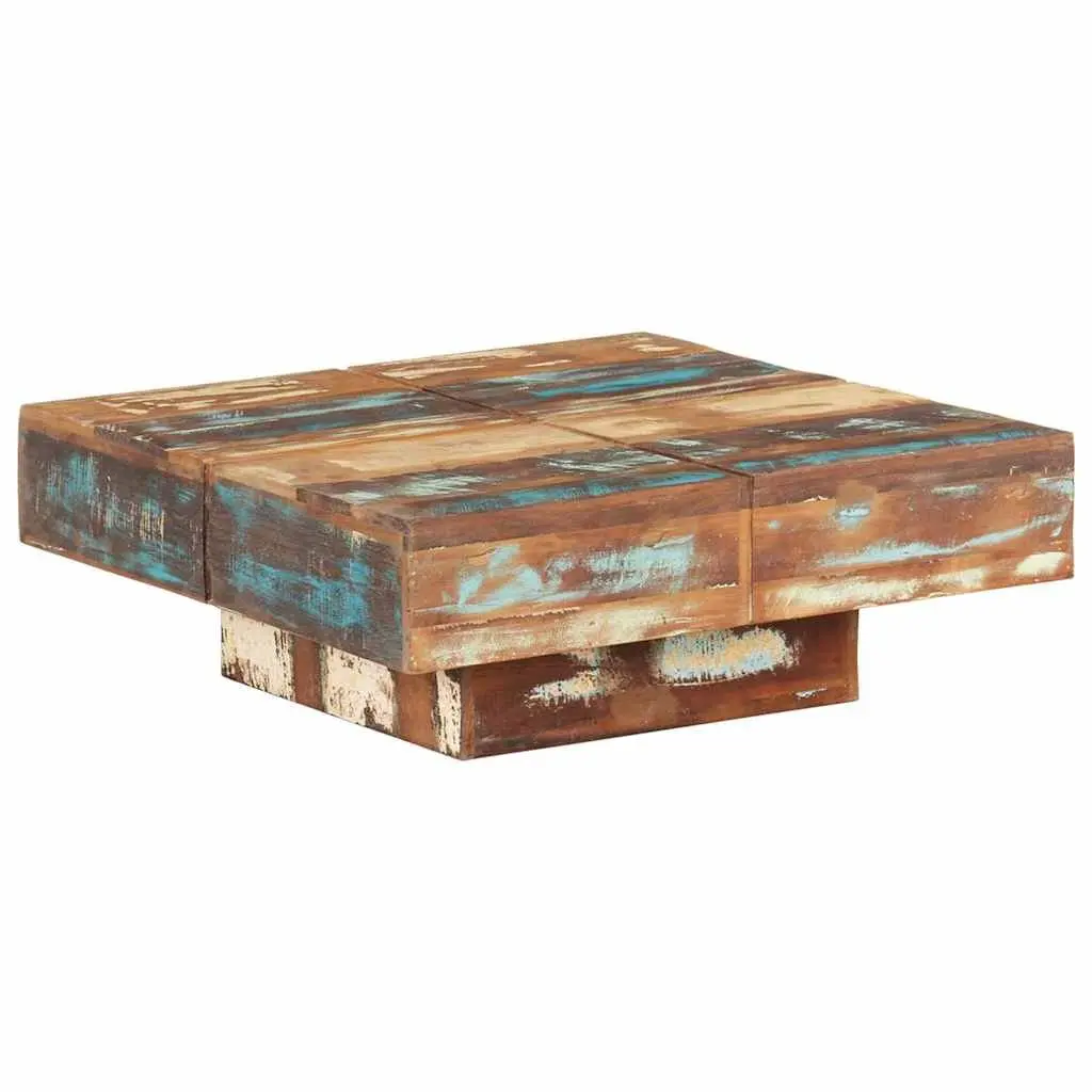 Solid Reclaimed Wood Coffee Table 80x80x28 cm in Brown