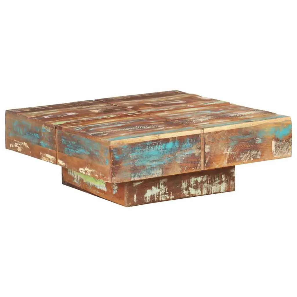 Solid Reclaimed Wood Coffee Table 80x80x28 cm in Brown