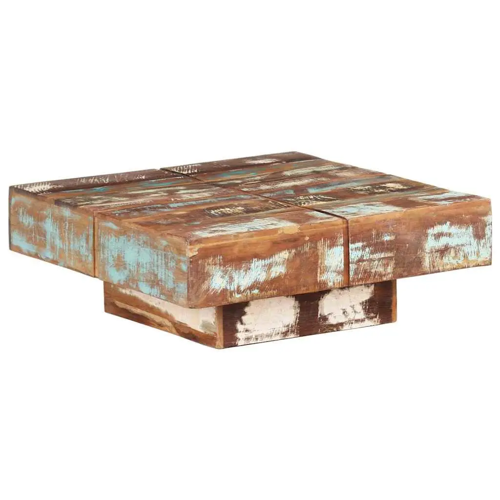 Solid Reclaimed Wood Coffee Table 80x80x28 cm in Brown