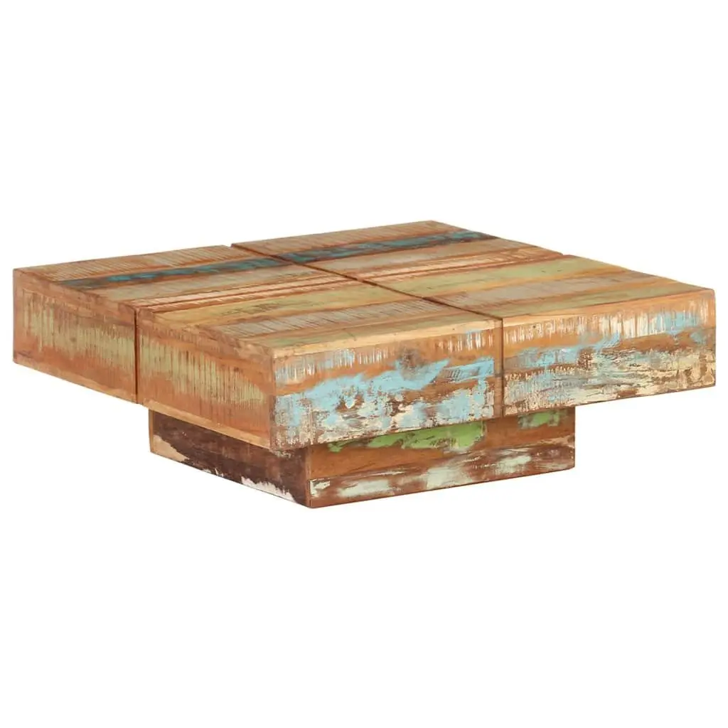 Solid Reclaimed Wood Coffee Table 80x80x28 cm in Brown