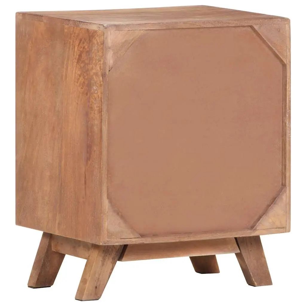 Bedside Cabinet 40x30x50 cm Solid Mango Wood Nightstand Drawer Shelf Brown