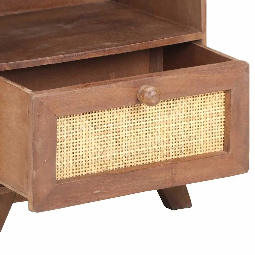 Bedside Cabinet 40x30x50 cm Solid Mango Wood Nightstand Drawer Shelf Brown