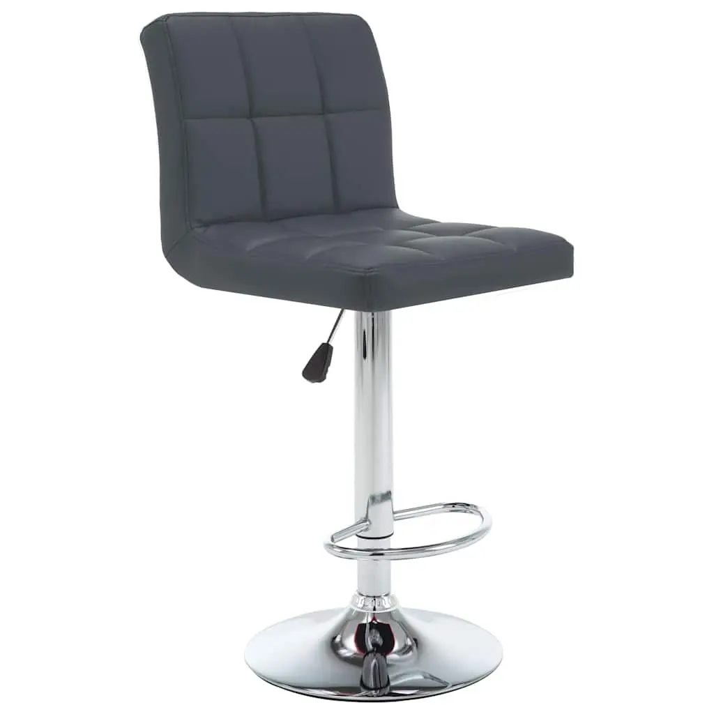 Grey Bar Stools Set of 2 with Adjustable Height