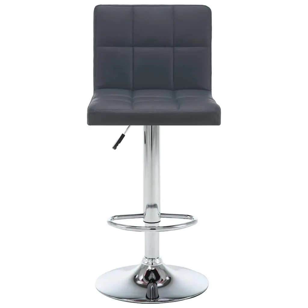 Grey Bar Stools Set of 2 with Adjustable Height