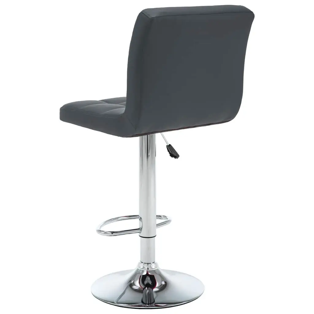 Grey Bar Stools Set of 2 with Adjustable Height