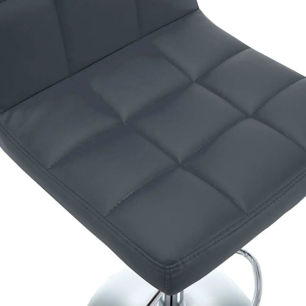 Grey Bar Stools Set of 2 with Adjustable Height